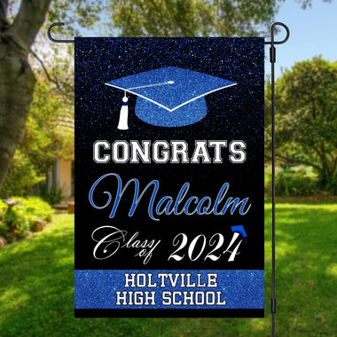 Graduation Garden Flag 2024, Senior Garden Flag 2024, Graduation Yard Sign - Congrats Grad Class of 2024 Garden Flag, Graduation House Flag Decorative