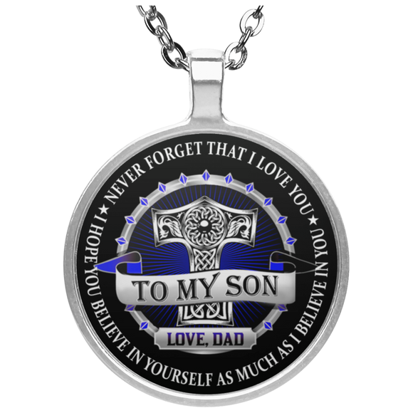 To My Son Necklace Love Dad