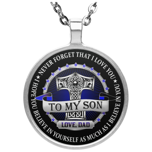 To My Son Necklace Love Dad