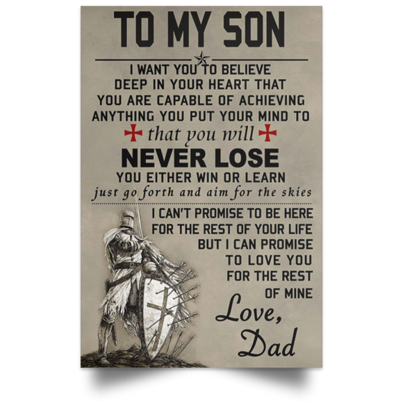 to My Son Love Dad Knight Templar