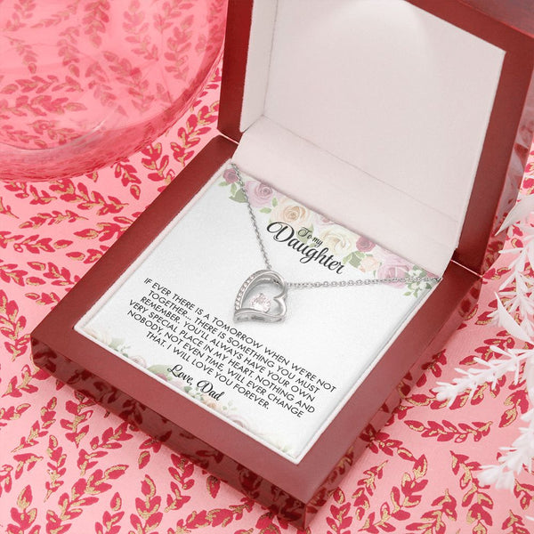 Daughter Gift from Dad, to My Daughter Necklace from Dad, I Love My Daughter, Father Daughter Gifts, Meaningful Jewelry, Sentimental Gifts, Forever Love Necklace with Message Card