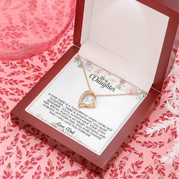 Daughter Gift from Dad, to My Daughter Necklace from Dad, I Love My Daughter, Father Daughter Gifts, Meaningful Jewelry, Sentimental Gifts, Forever Love Necklace with Message Card