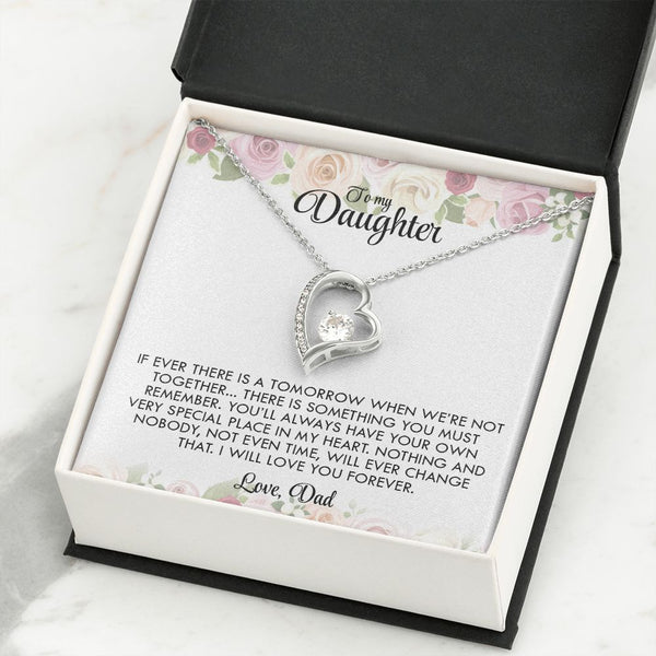 Daughter Gift from Dad, to My Daughter Necklace from Dad, I Love My Daughter, Father Daughter Gifts, Meaningful Jewelry, Sentimental Gifts, Forever Love Necklace with Message Card