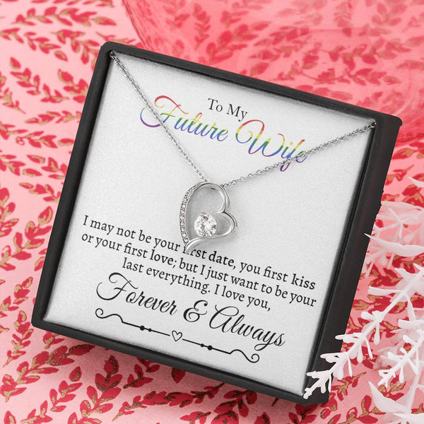 LGBT Future Wife Necklace, Lesbian Fiance Gift, Lesbian Couple Gifts, Hers and Hers Gifts, Girlfriend to Girlfriend Gift, Gay Future Wife, Forever Love Necklace with Message Card