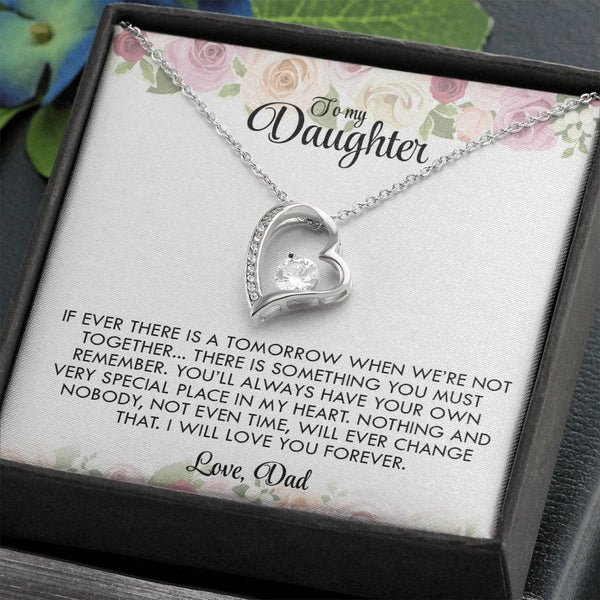 Daughter Gift from Dad, to My Daughter Necklace from Dad, I Love My Daughter, Father Daughter Gifts, Meaningful Jewelry, Sentimental Gifts, Forever Love Necklace with Message Card