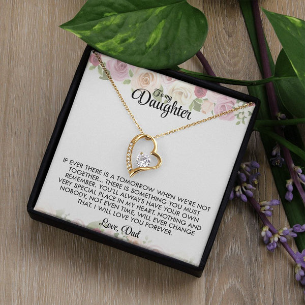 Daughter Gift from Dad, to My Daughter Necklace from Dad, I Love My Daughter, Father Daughter Gifts, Meaningful Jewelry, Sentimental Gifts, Forever Love Necklace with Message Card