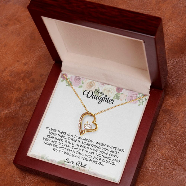 Daughter Gift from Dad, to My Daughter Necklace from Dad, I Love My Daughter, Father Daughter Gifts, Meaningful Jewelry, Sentimental Gifts, Forever Love Necklace with Message Card
