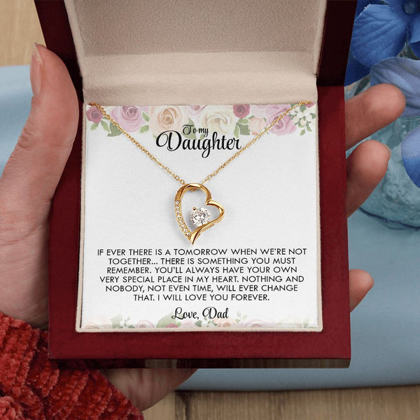 Daughter Gift from Dad, to My Daughter Necklace from Dad, I Love My Daughter, Father Daughter Gifts, Meaningful Jewelry, Sentimental Gifts, Forever Love Necklace with Message Card