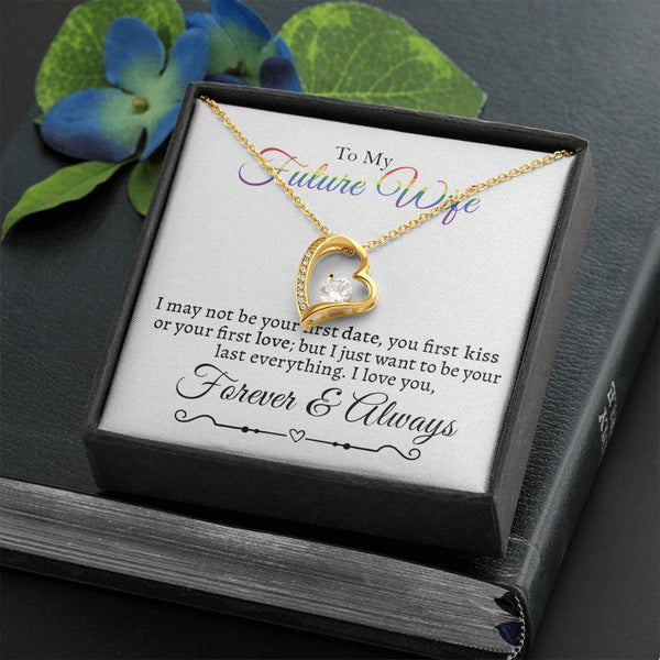 LGBT Future Wife Necklace, Lesbian Fiance Gift, Lesbian Couple Gifts, Hers and Hers Gifts, Girlfriend to Girlfriend Gift, Gay Future Wife, Forever Love Necklace with Message Card