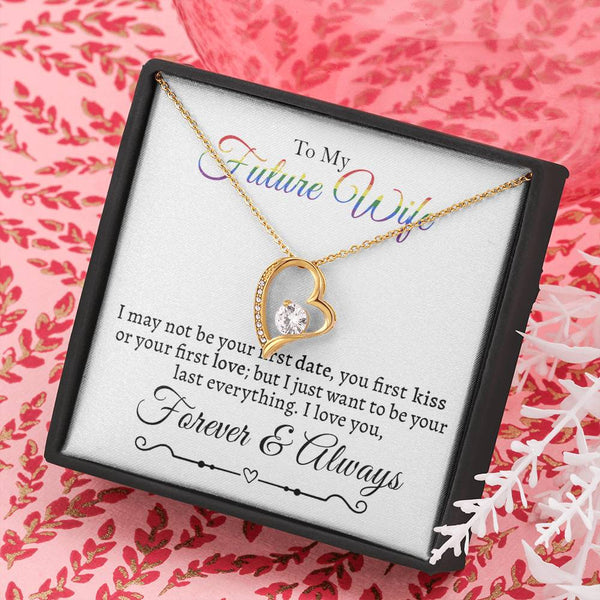 LGBT Future Wife Necklace, Lesbian Fiance Gift, Lesbian Couple Gifts, Hers and Hers Gifts, Girlfriend to Girlfriend Gift, Gay Future Wife, Forever Love Necklace with Message Card