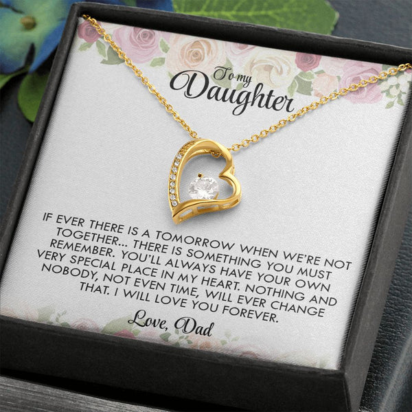 Daughter Gift from Dad, to My Daughter Necklace from Dad, I Love My Daughter, Father Daughter Gifts, Meaningful Jewelry, Sentimental Gifts, Forever Love Necklace with Message Card