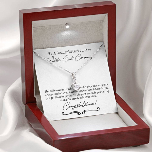 White Coat Ceremony Gift, Medical School Graduation, Medical Student Ceremony, New Doctor, Graduation Gift for Doctor, Residency Graduation, Alluring Beauty Necklace with Message Card
